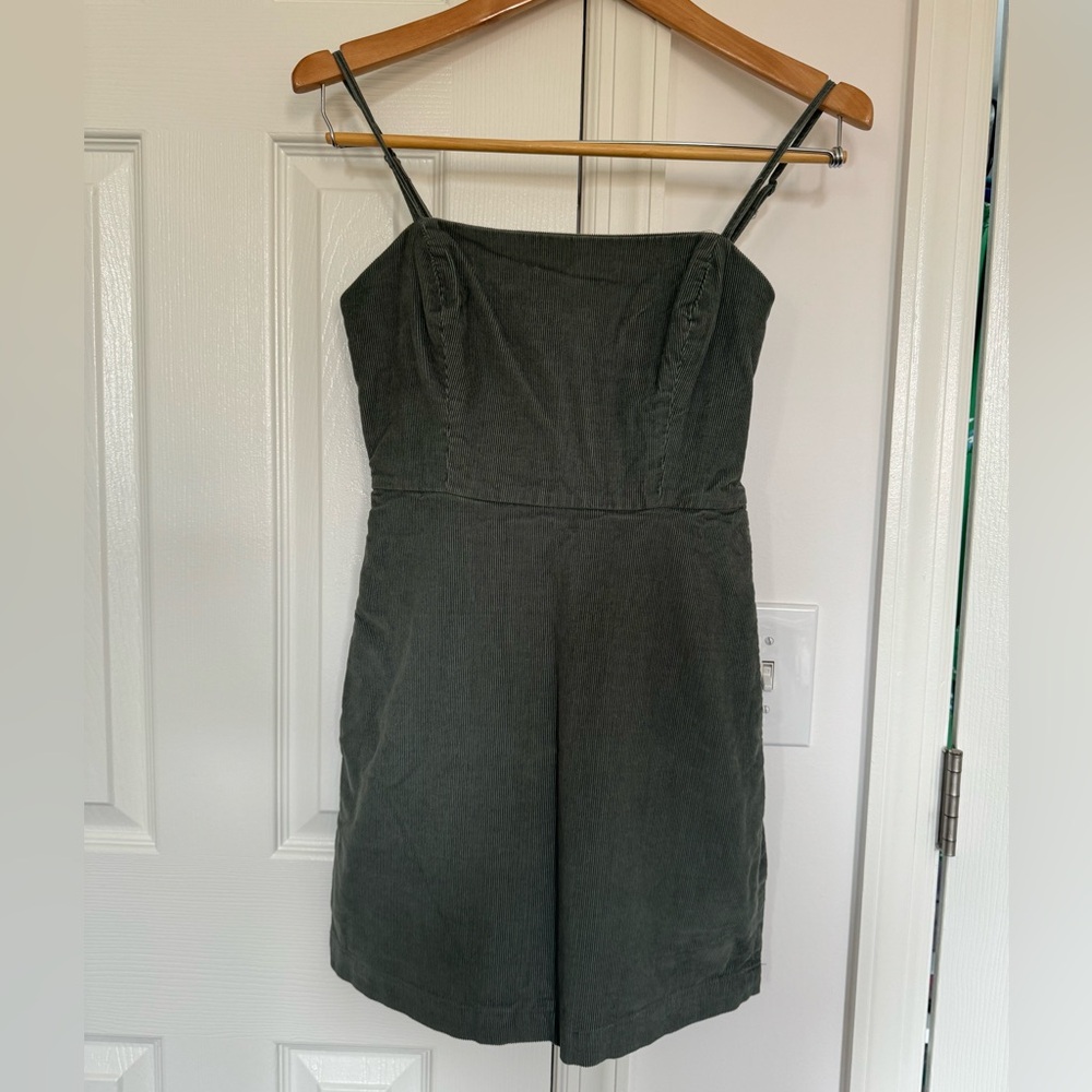 Aritzia Isabelle Sage Mini Corduroy Dress